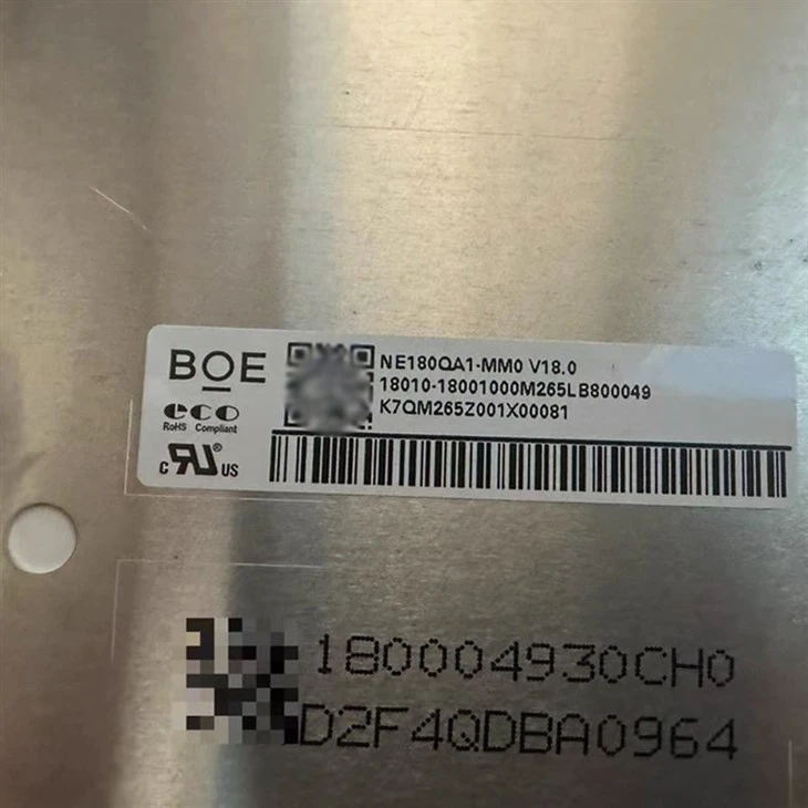 NE180QA1-MM0 18.0 Inch 3840*2400 LCD Display Module factory